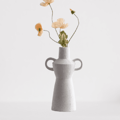 Elegant White Nordic Ceramic Vase for Modern Decor